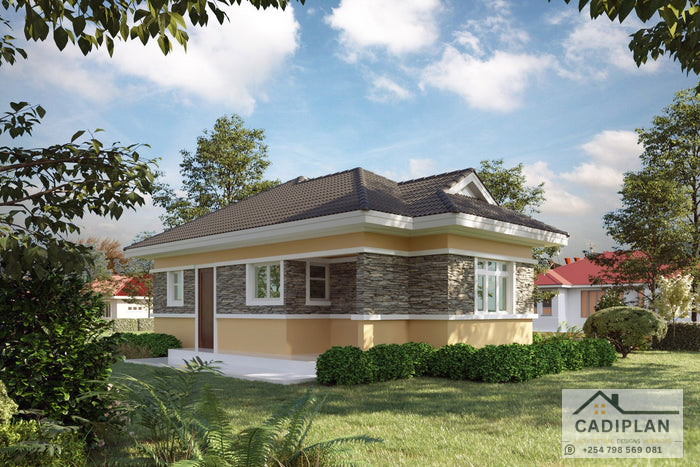 Modern 2-Bedroom, 2-Story House Plan